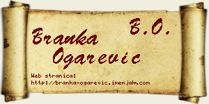 Branka Ogarević vizit kartica